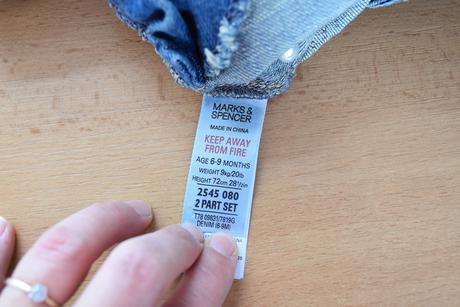 Džíny s laclem vel. 6 - 9 m, marks & spencer,74