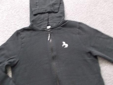 Mikina černá s jednorožcem, vel. 152, f&f,152