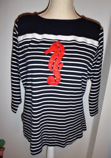 Triko-mikina s mořským koníkem - vel.l, authentic,l