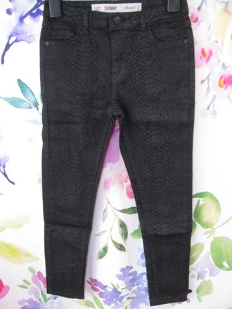 Černé pružné kalhoty, džíny,skinny denim co, denim co,128