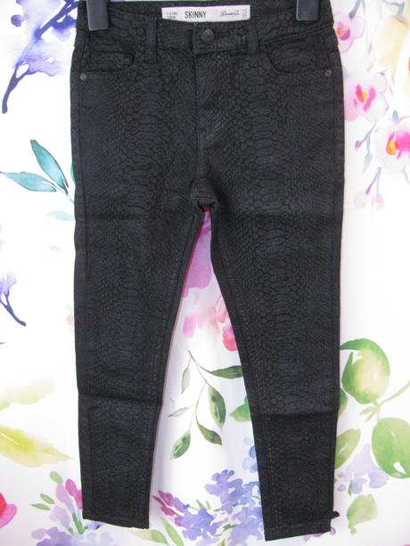 Černé pružné kalhoty, džíny,skinny denim co, denim co,128