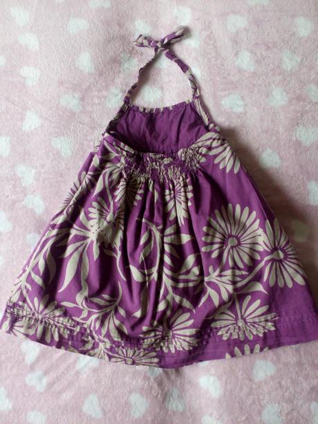 Bavlněné letní šaty, kolem krku s podšívkou, vertbaudet,92