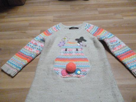 Svetrové šaty vel. 3-4 vánoční sob, george,104