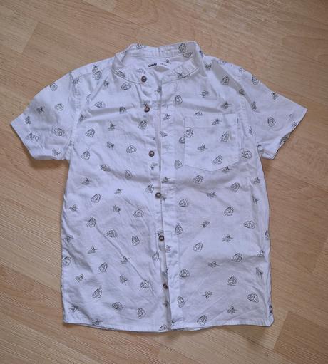 Košile chlapecká bílá se vzory sinsay, sinsay,128