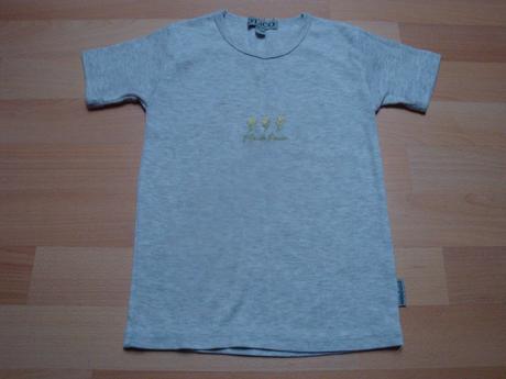 Tričko s kytičkami - světle šedé, vel. 122/128, 122