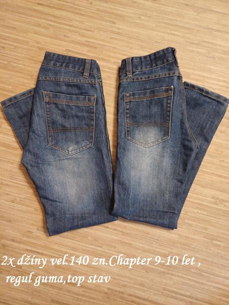 2x džíny vel.140, chapter young,140