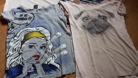 4x tričko s krátkým rukávem, h&m,140