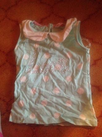 Dívčí tričko puntíky love, 86