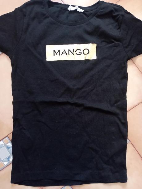 Dámské tričko mango - zlatý nápis, mango,xs