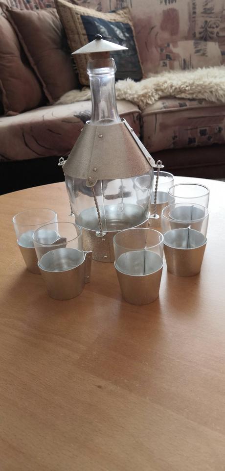 Panák karafa souprava retro, 