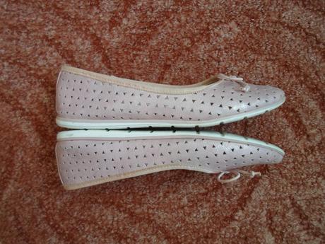 Růžové boty polobotky baleríny, nelli blu,36