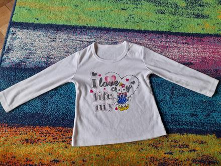 Bílé tričko s obrázkem, 80