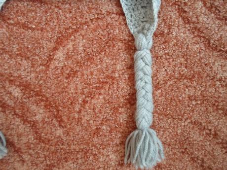 Šedá zimní čepice čepička ušanka háčkovaná, 116