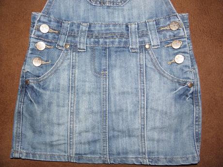 Riflová sukně s laclem, šatovka george vel.110/116, george,110