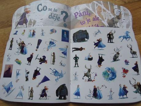Tvarované omalovánky se samolepkami ledové královs, 