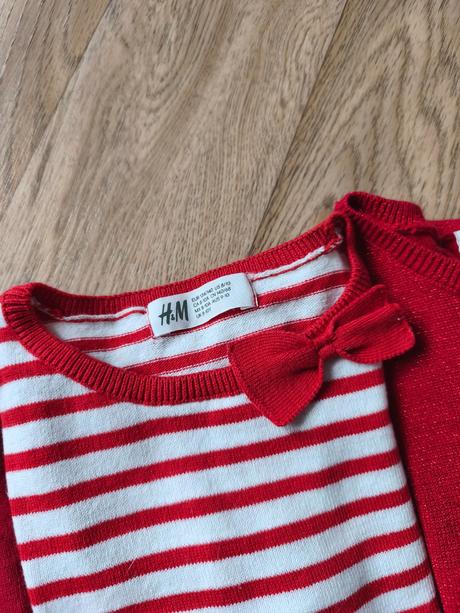 3krát třpytivý svetr s mašlí h&m 134/140, h&m,134 / 140