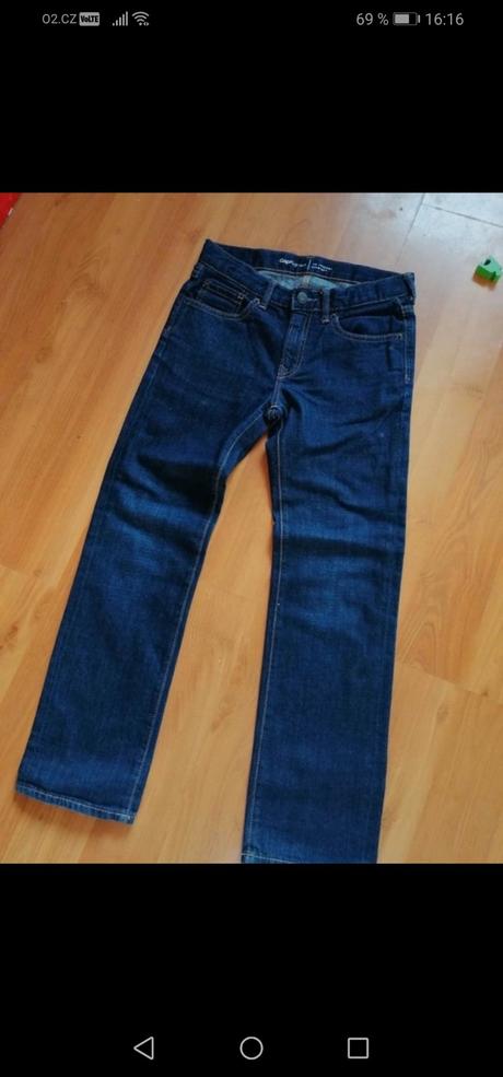 Dětské tm. modré džíny, gapkids, gap,140