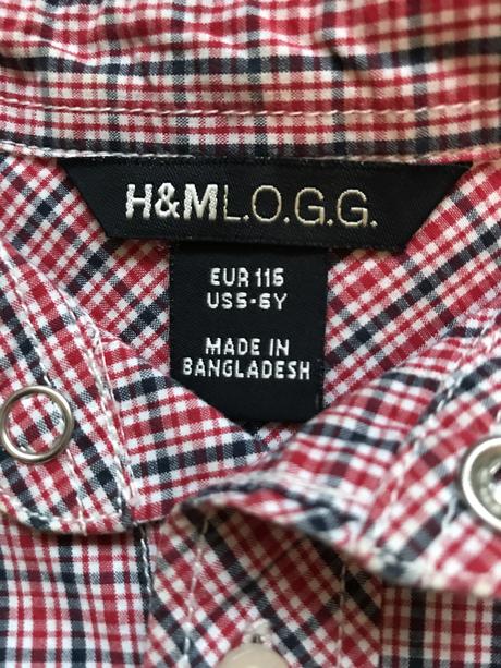 Dětská košile krátký rukáv vel.116, h&m,116