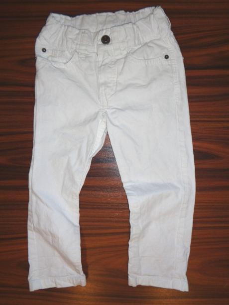 Luxusní bílé kalhoty - skinny, h&m,98