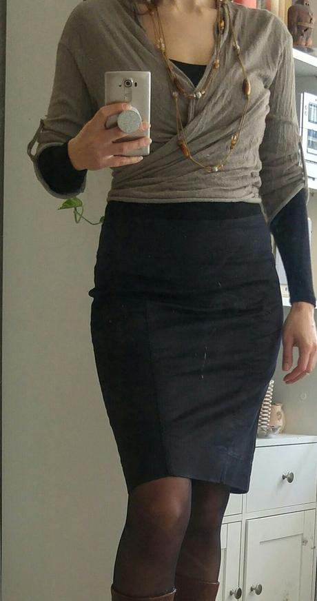 Cerna uzsi pohodlna sukne, h&m,l