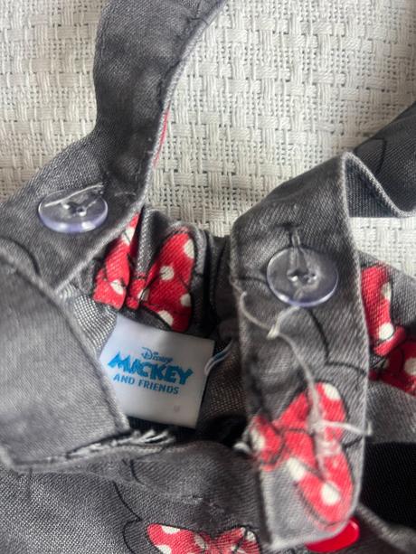 Sukně s kšandami vel. 116/122 mickey mouse/minnie, disney,116