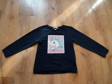 Mikina my little pony,obracecí flitry, h&m 134/140, h&m,134