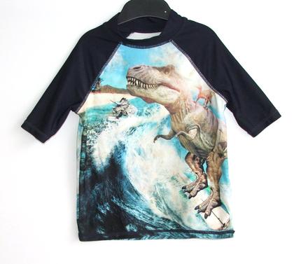 J539 plavkové triko s dino vel. 4-5 let, marks & spencer,110