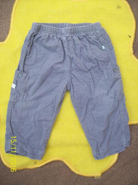 Podšité manšestráky, mothercare,80