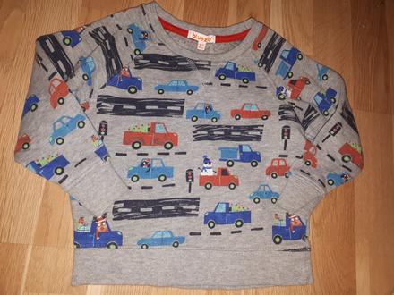 Šedá mikina s auty, bluezoo,92