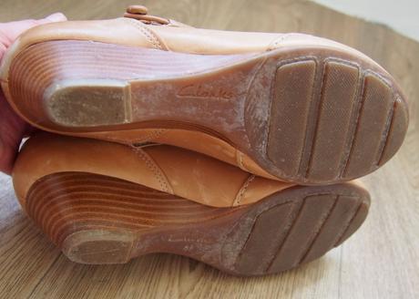 Dámské kožené boty, lodičky clarks vel.38,5, clarks,38