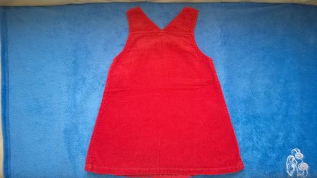 Červené manžestrové šaty / šatovka, caa, vel 86, c&a,86