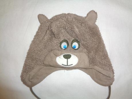 Medvídkový komplet čepice a rukaviček, topomini,74