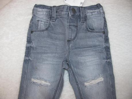 Frajerské šedé trhané džíny next unisex, next,74