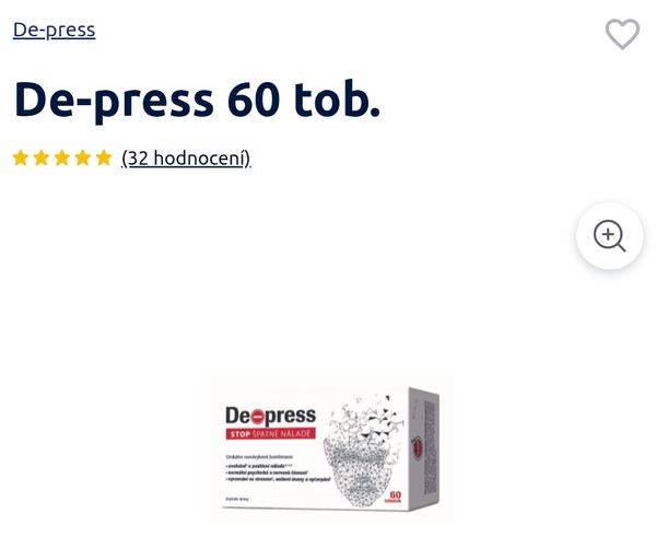 Doplněk stravy De-press. Pomohl vám?
