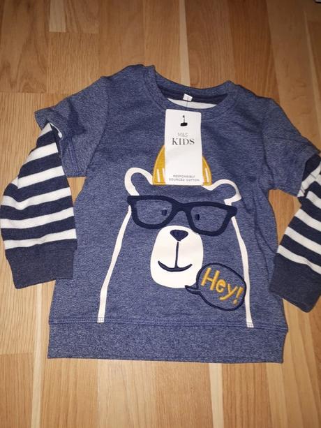 Mikina s medvídkem 86, marks & spencer,86