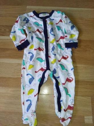 Bílé overal s dinosaury 68 lily, 68