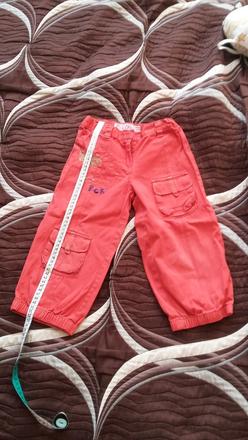 Kalhoty červené, 110