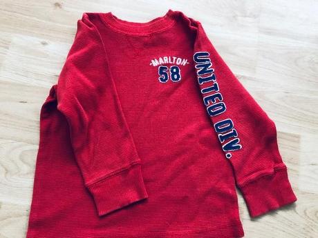 Cervene tricko dlouhy rukav na donoseni 98/104 h&m, h&m,98