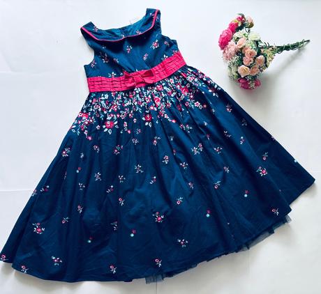 Ob/ šaty modré s květy - v.122, smile,122