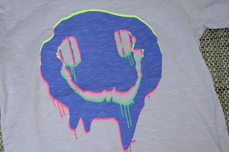 Fialkové klučičí triko next se smajlíkem,116/122, next,116