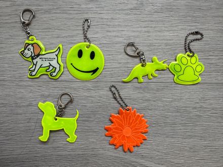 Reflexní přívěsky, 6 ks, 