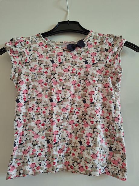 Tričko kočička h&m vel. 122 / 128, h&m,122