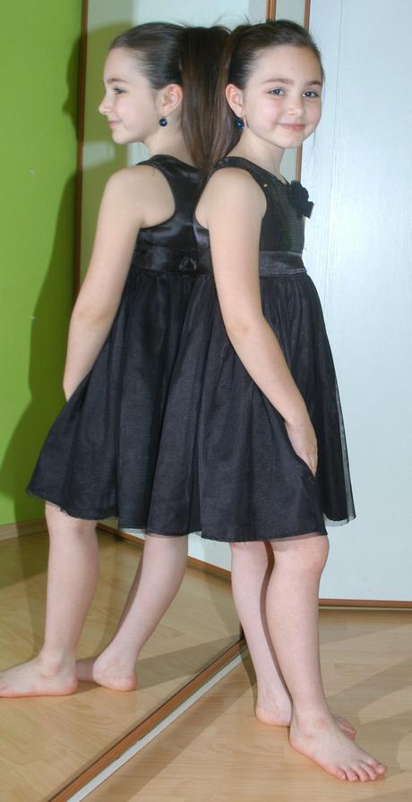 Sváteční společenské černé šaty, čertice, f&f,122