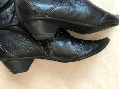 Cerne kozene polokozacky 37 tamaris, tamaris,37