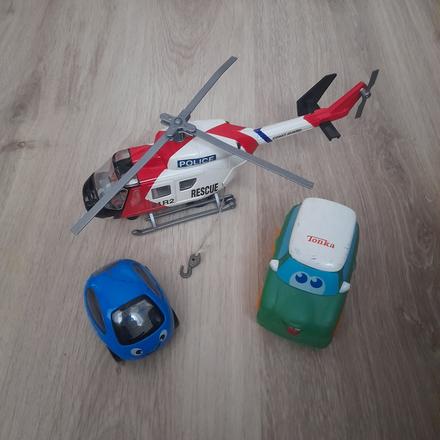 Dětská helikoptéra s navijákem,1+1(zdarma) autíčko, 