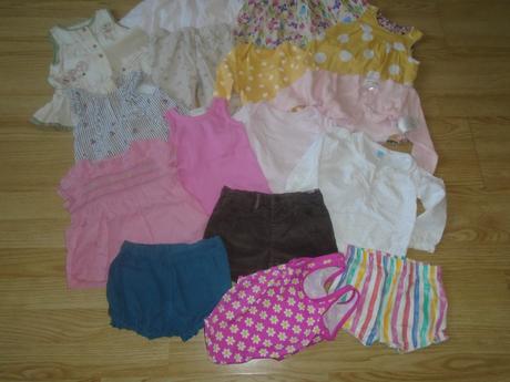 Balíček oblečení vel. 74 na holku, 68–80