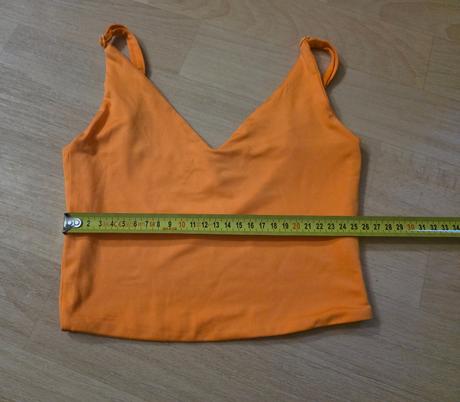 Tílko crop top oranžové amisu vel.xxs, xs