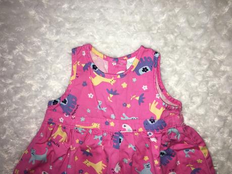 Růžové riflové/džínové šaty, 68