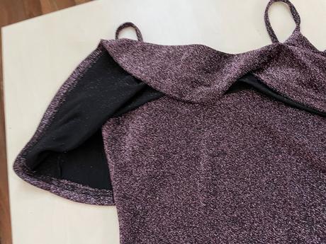 Body s třpytem a volánem, vel cca xs, měřte, xs