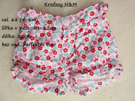 Květované kraťasy zn. h&m, h&m,68